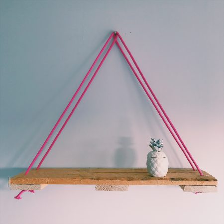 Pallet Wood Triangle Shelf